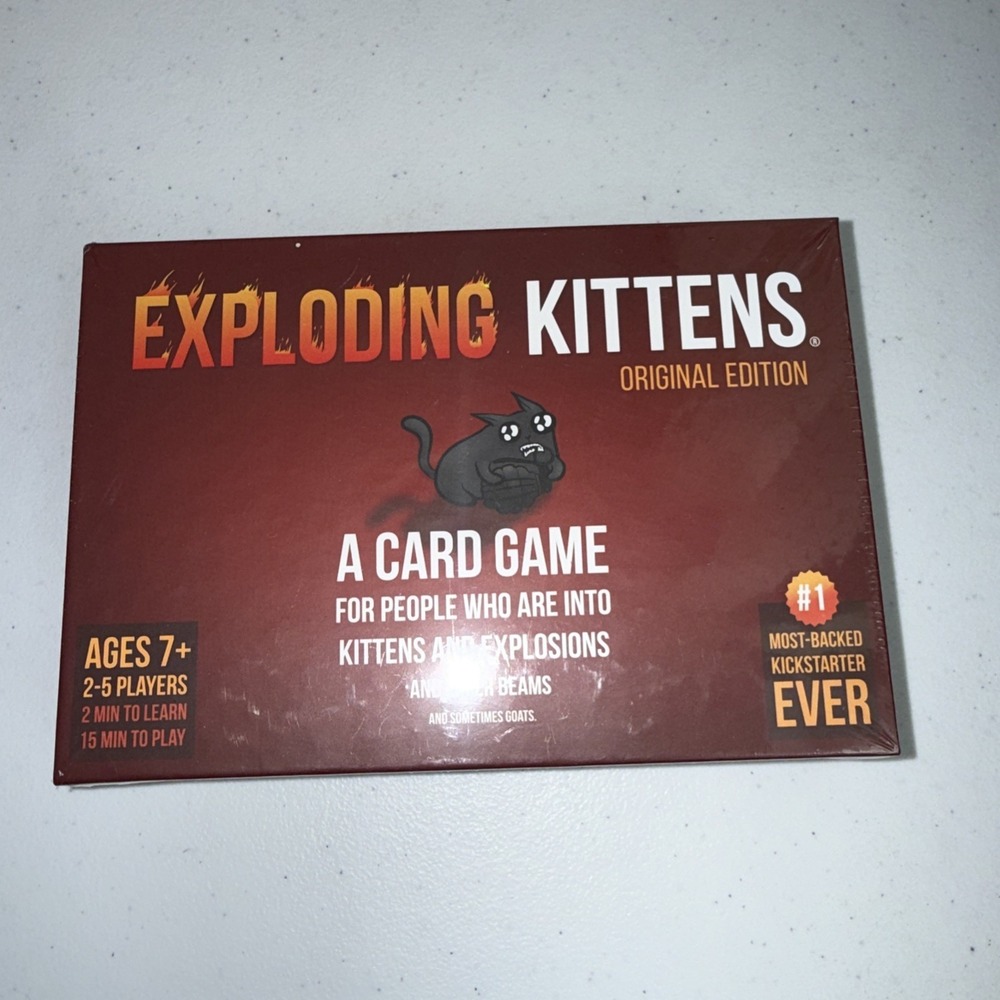 Exploding Kittens ORIGINAL Edition Card Game Ages 7+ Family‎ Fun - SEALED NEW